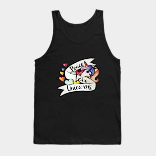 Peace love Unicorns Tank Top